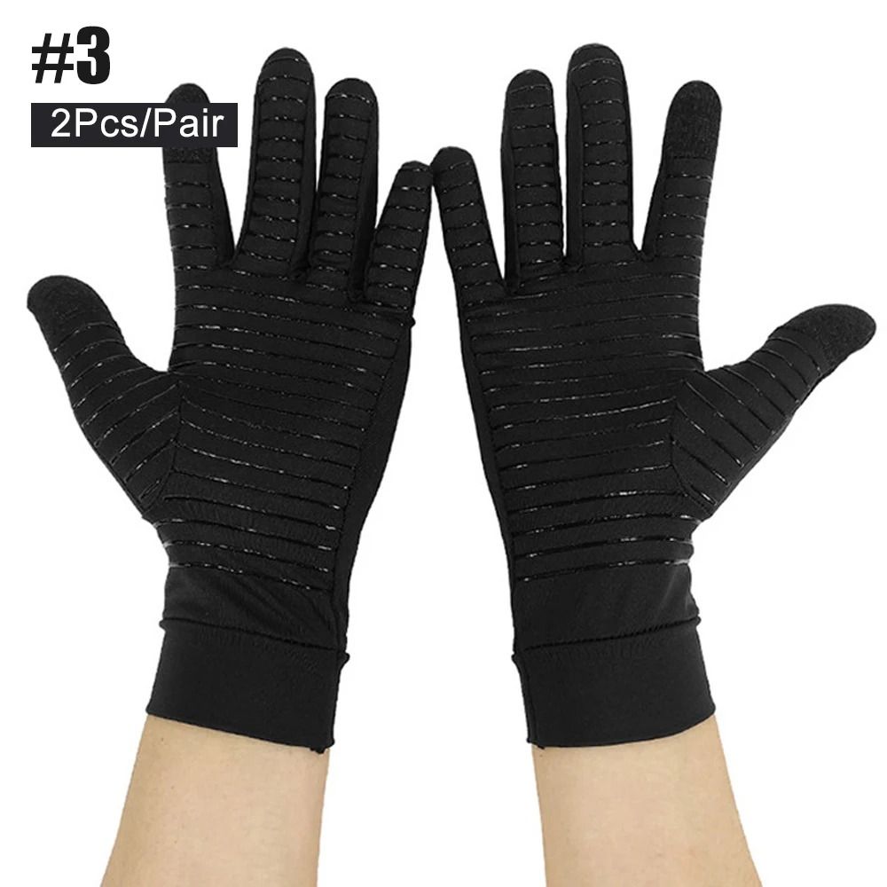 Copper Arthritis Compression Gloves Fingerless Pain Relief Support For Arthritis Carpal Tunnel Swel 7