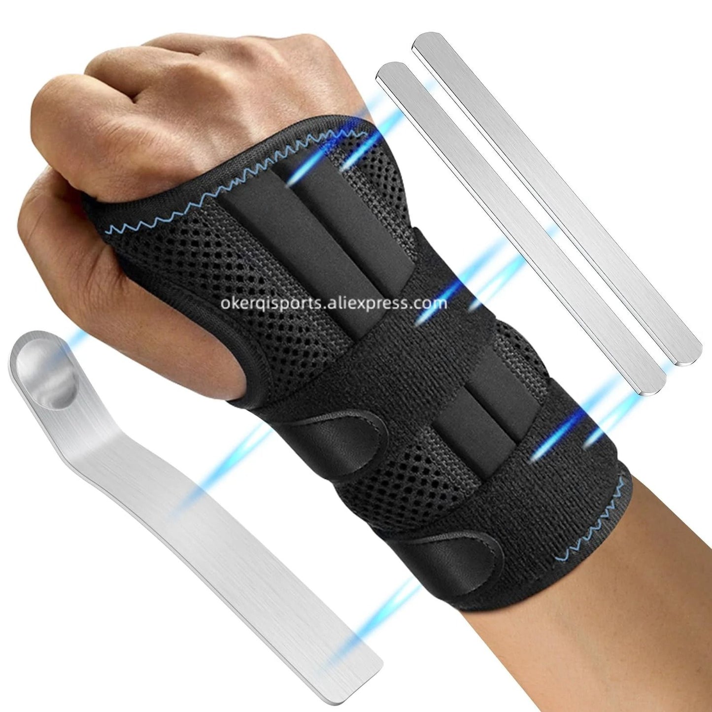 Adjustable Wristband Brace for Pain Relief and Sports Support