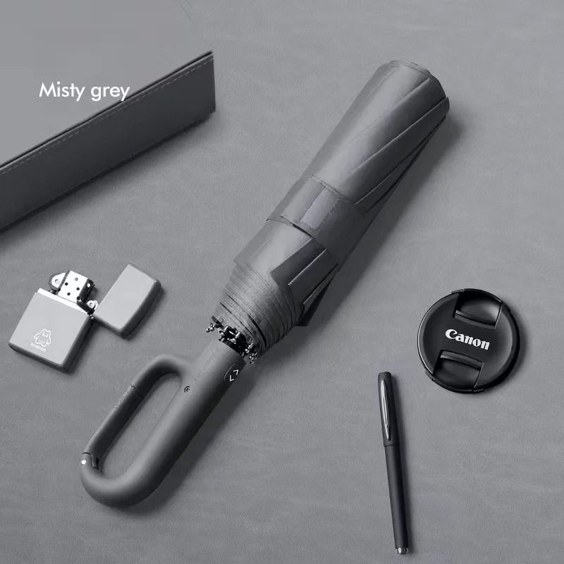 Ring Buckle Design 20 Rib Fully Automatic Folding Umbrella Extra Large Sunshade For Men And Women 8
