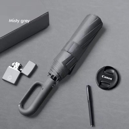 Ring Buckle Design 20 Rib Fully Automatic Folding Umbrella Extra Large Sunshade For Men And Women 8