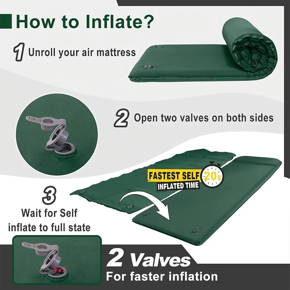 Automatic Inflatable Camping Mattress 6cm Thick Self Inflating Sleeping Mat 2