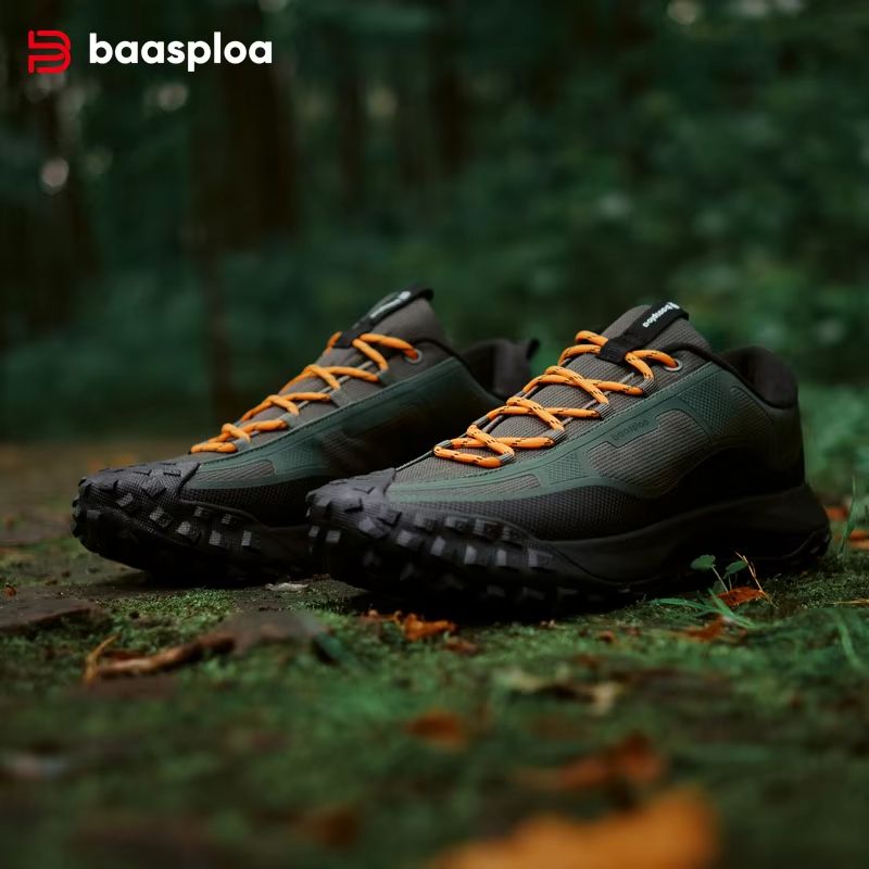 Baasploa Mens AntiSplash Hiking  Outdoor Sneakers  NonSlip WearResistant Shoes 1