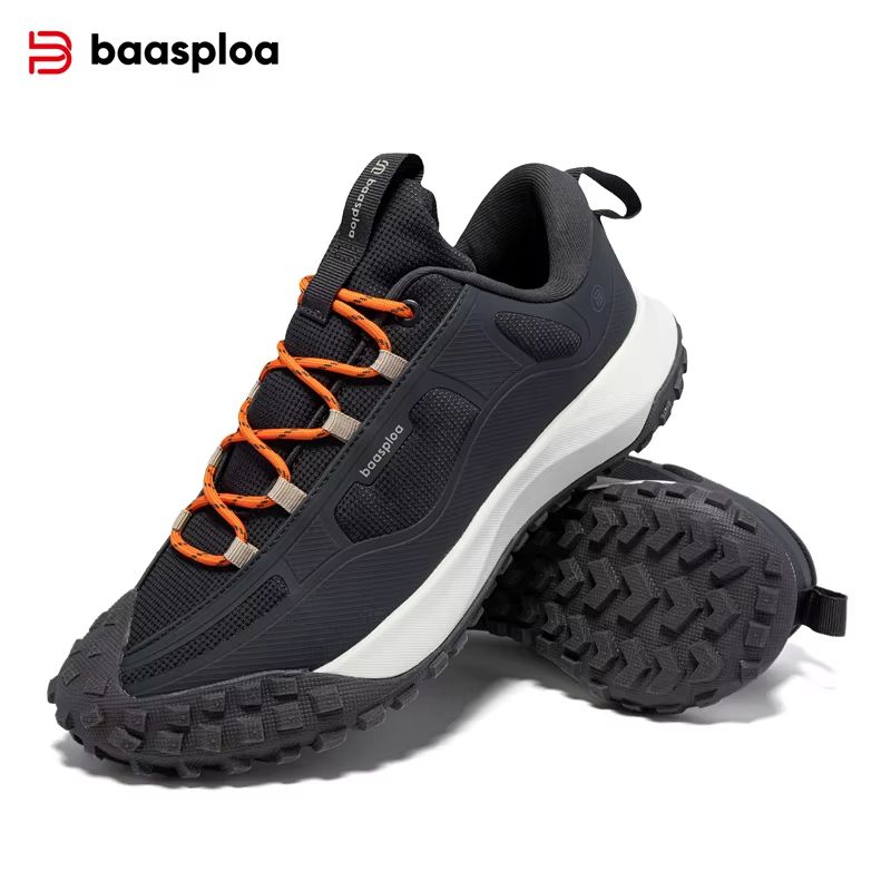Baasploa Mens AntiSplash Hiking  Outdoor Sneakers  NonSlip WearResistant Shoes 2