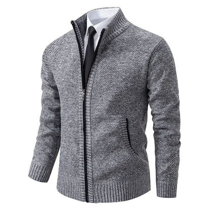 Autumn Winter Mens Casual Sports Coat Fleece Warm Zipper Cardigan 11