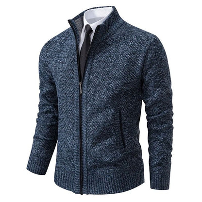 Autumn Winter Mens Casual Sports Coat Fleece Warm Zipper Cardigan 12