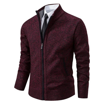 Autumn Winter Mens Casual Sports Coat Fleece Warm Zipper Cardigan 6