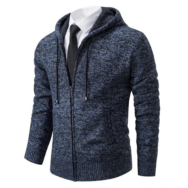Autumn Winter Mens Casual Sports Coat Fleece Warm Zipper Cardigan 18