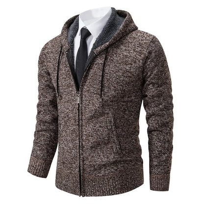 Autumn Winter Mens Casual Sports Coat Fleece Warm Zipper Cardigan 19