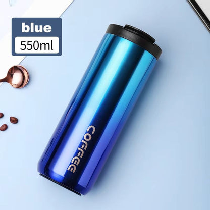 400ml Stainless Steel Thermal Coffee Mug  LeakProof Travel Thermos Cup 12