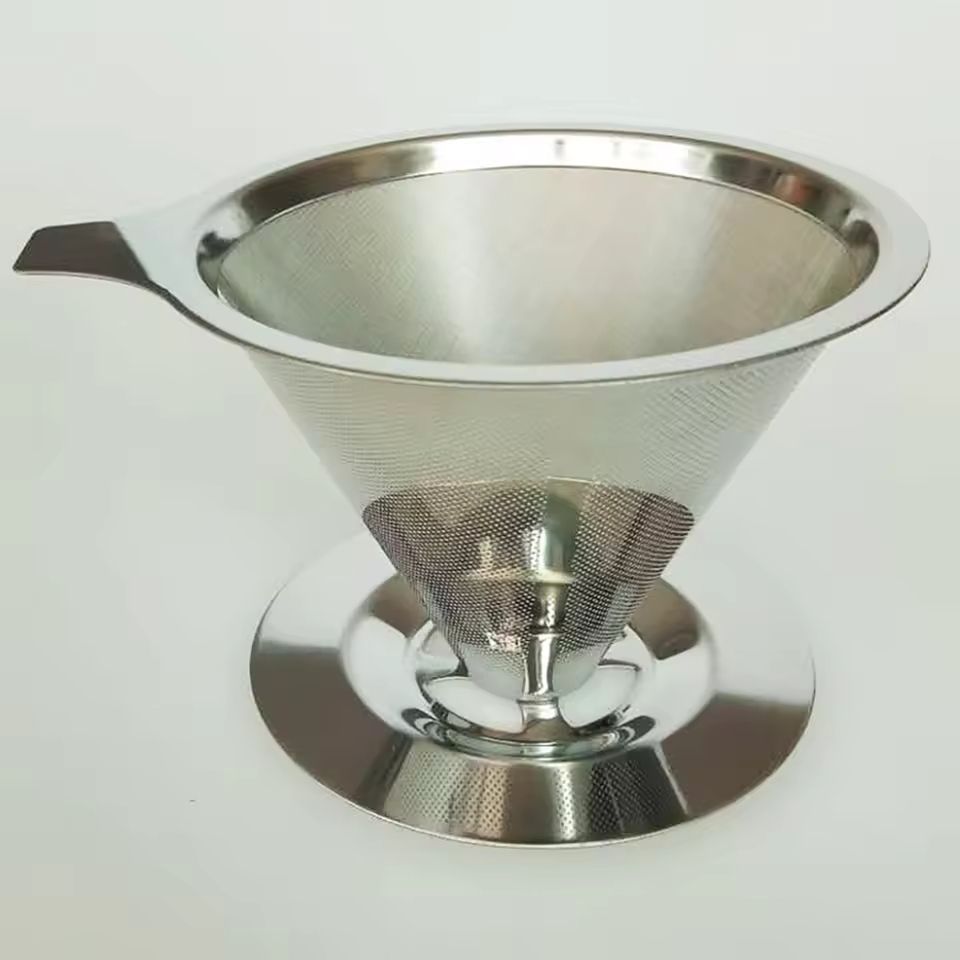 Reusable Coffee Filter Holder Double Layer Stainless Steel Coffee Tea Strainer 3