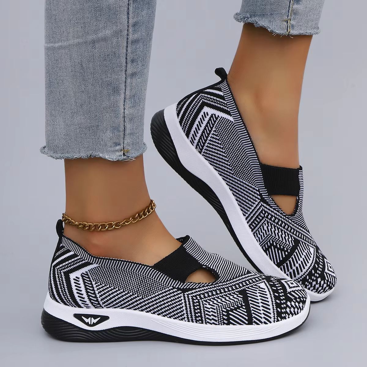 Womens Breathable Mesh Flat Sneakers  Lightweight Summer Casual Shoes 3