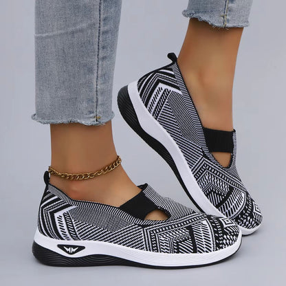 Womens Breathable Mesh Flat Sneakers  Lightweight Summer Casual Shoes 3