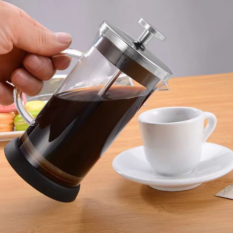 Premium Borosilicate Glass French Press Coffee Maker With Stainless Steel Filter  MultiUse For Coff 4