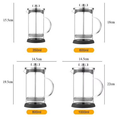 Premium Borosilicate Glass French Press Coffee Maker With Stainless Steel Filter  MultiUse For Coff 5