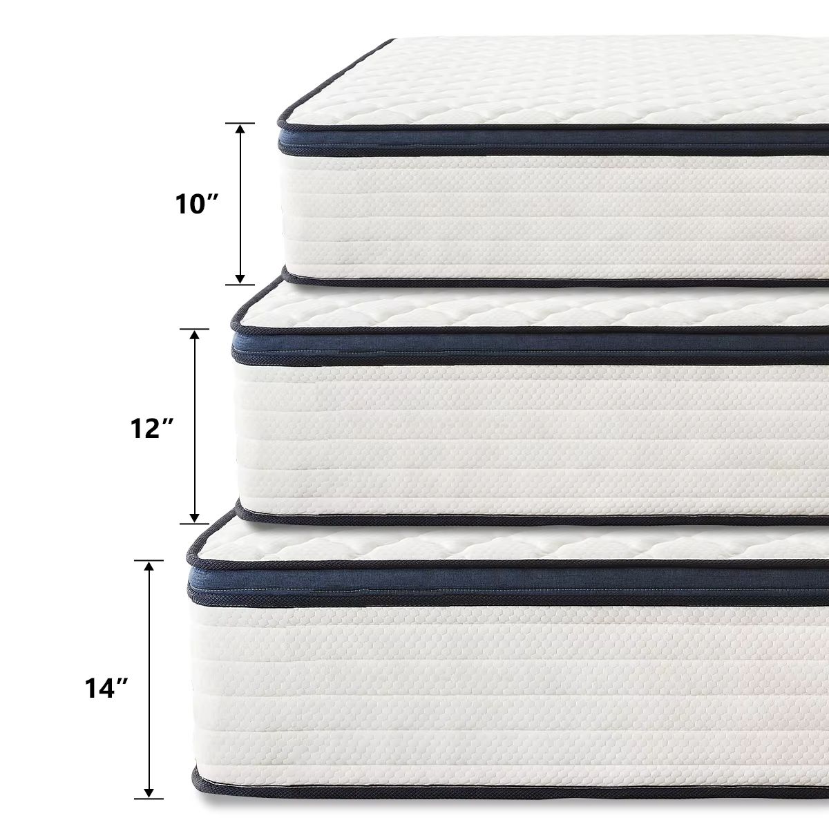 Queen Size Gel Memory Foam Hybrid Mattress  Pressure Relief Medium Firm Comfort And Motion Isolatio 2