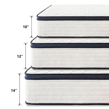 Queen Size Gel Memory Foam Hybrid Mattress  Pressure Relief Medium Firm Comfort And Motion Isolatio 2