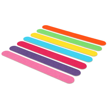 Professional Nail Files 20Pcs/Lot Wooden Nail File, 180/240 Colorful Sandpaper Buffers for Pedicure Manicure