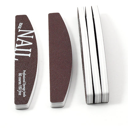 Professional Nail File Buffer 80150 Grit Thick Coffee Lime Trimmer Manicure Pedicure Shaping Remova 1