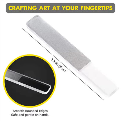 Glass Nail Shiner Professional Manic, Nano Nail Buffers Crystal Shine Polisher, Upgrade Glass Nail File