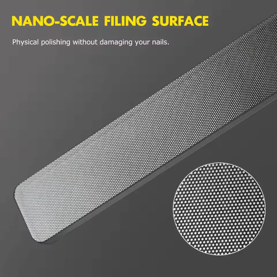Glass Nail Shiner Professional Manic, Nano Nail Buffers Crystal Shine Polisher, Upgrade Glass Nail File