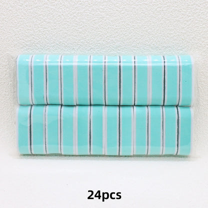 Green Core Nail Buffers Oval Sponge, Double-Sided Manicure Polishing Tools, Portable Shaping Durable Nail Care Equipment