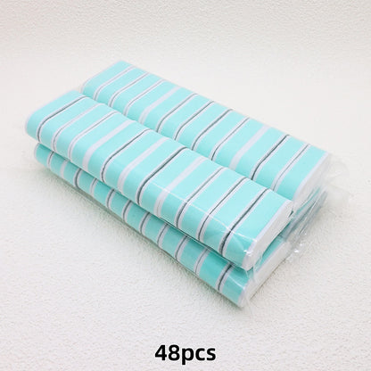 Green Core Nail Buffers Oval Sponge, Double-Sided Manicure Polishing Tools, Portable Shaping Durable Nail Care Equipment