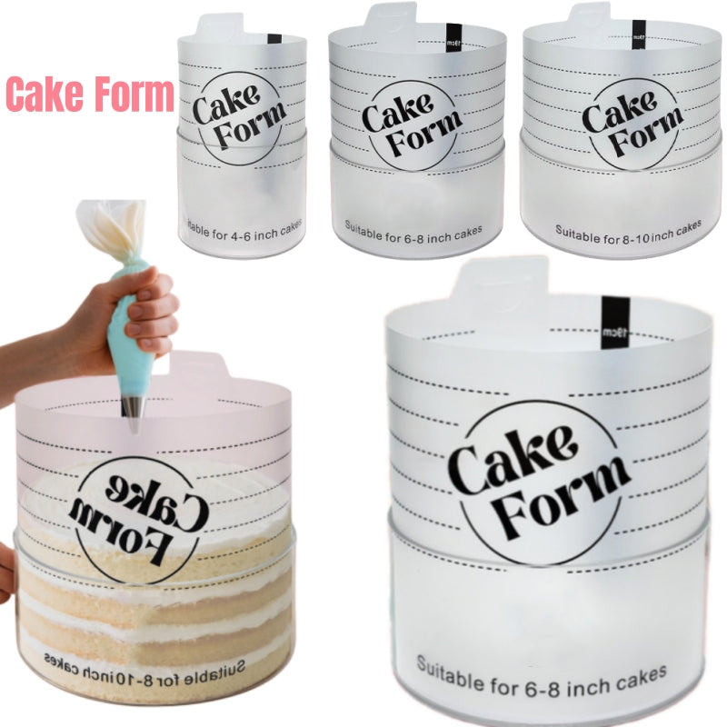Adjustable Round Cake Ring Mold, Acrylic Retractable Baking Ring for Mousse, Fondant, with Measurement Scale
