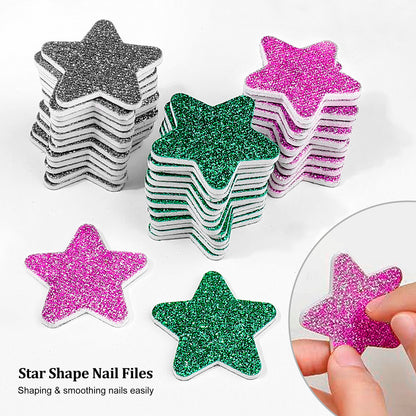Christmas Nail File Set Pentacle Design, Nail Art Files Gel Polisher, Professional Pedicure Manicure Supplies