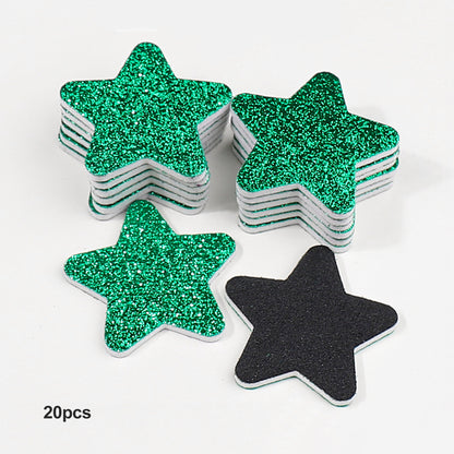 Christmas Nail File Set Pentacle Design, Nail Art Files Gel Polisher, Professional Pedicure Manicure Supplies