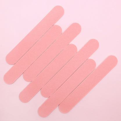 Pink Wooden Nail Files 8.5cm Manicure Tool, Eco Friendly Reusable Buffing Stick for Nails Care Beauty Salon Use