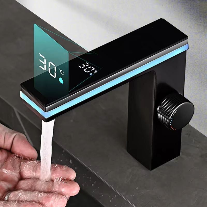 SmartFlow Digital Display LED Bathroom Faucet  Brass Basin Mixer Tap With Hot  Cold Control 6