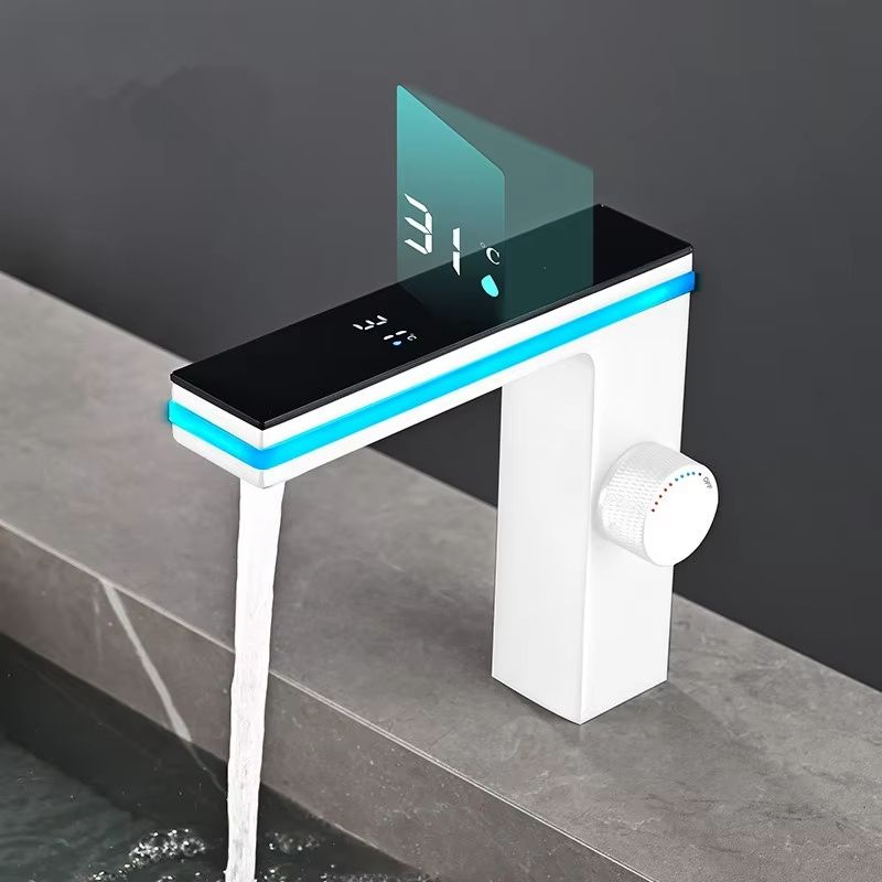 SmartFlow Digital Display LED Bathroom Faucet  Brass Basin Mixer Tap With Hot  Cold Control 7