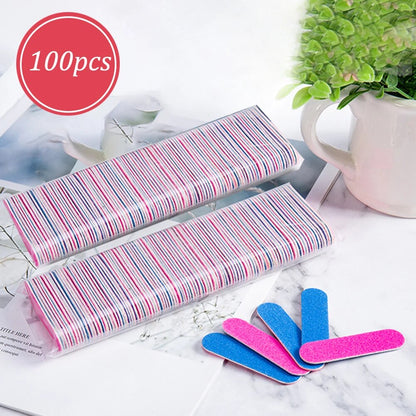 Mini Sanding Buffer Block Set Double Side Nail Files for Gel Polish, Manicure Pedicure Tool, Nail Art Salon Supply