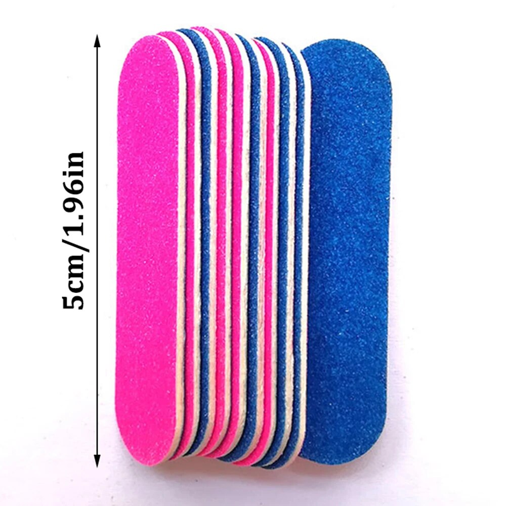 Mini Sanding Buffer Block Set Double Side Nail Files for Gel Polish, Manicure Pedicure Tool, Nail Art Salon Supply
