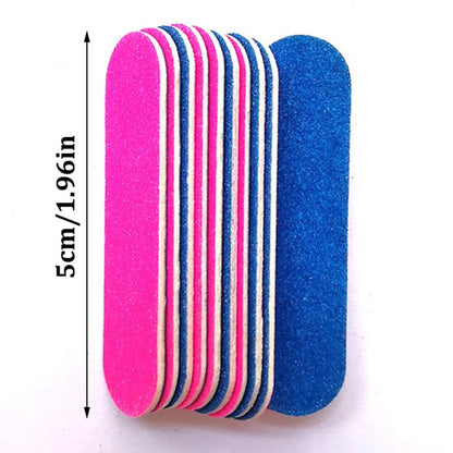 Mini Sanding Buffer Block Set Double Side Nail Files for Gel Polish, Manicure Pedicure Tool, Nail Art Salon Supply