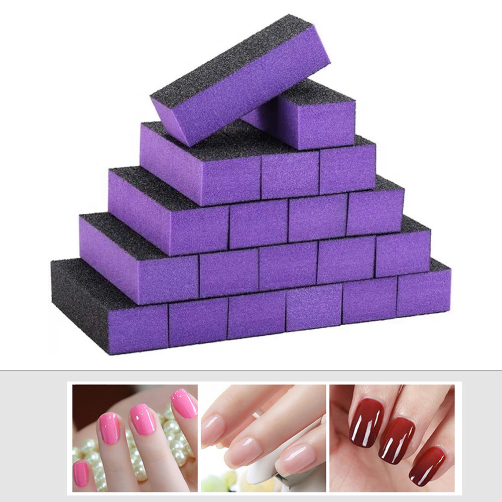 Sponge Nail Buffer Block, 3 Ways Sanding Buffing, Nail File Polishing Buffers for Professional Fingernail Art