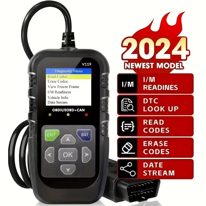ProScan OBD2 Scanner with Voltage Tester – Engine Fault Code Reader & EOBD CAN Diagnostic Tool