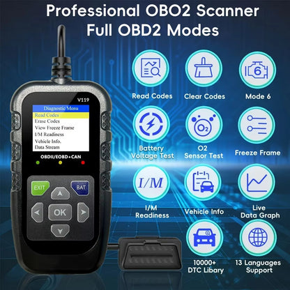 ProScan OBD2 Scanner With Voltage Tester  Engine Fault Code Reader  EOBD CAN Diagnostic Tool 1