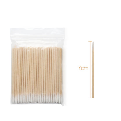 Wood Cotton Swab Clean Sticks For Nails Art Cuticle Pusher Head Manicure Corrector Nail Polish Remo 5