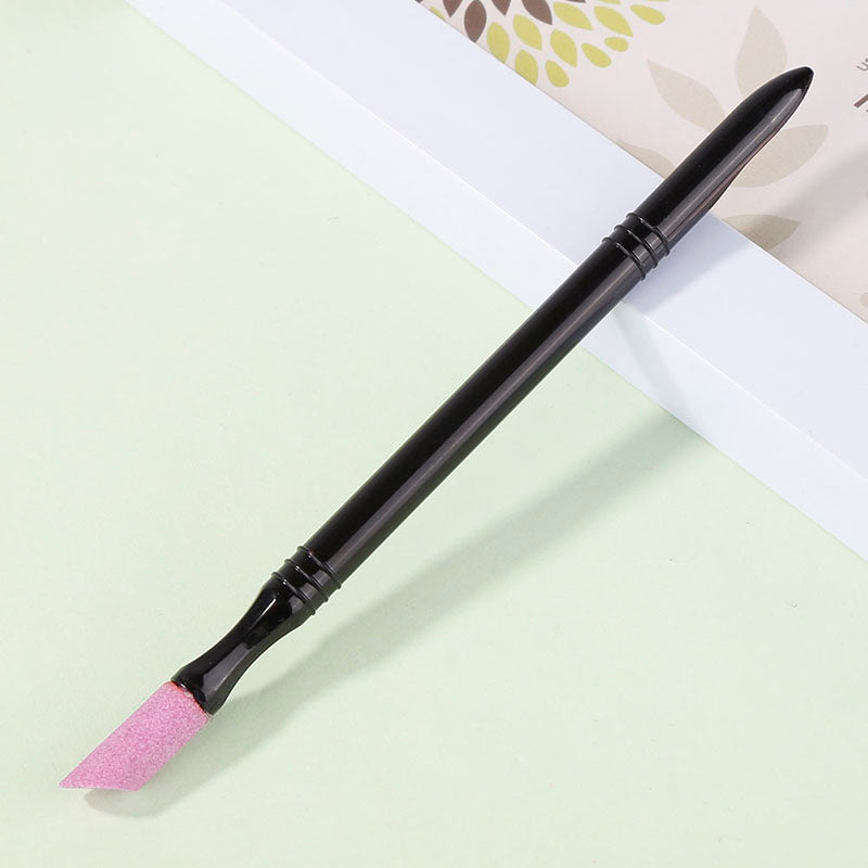 Quartz Double End Nail Cuticle Pusher, Dead Skin Remover Hangnails Trimmer, Manicure Nail Care Tool Grinding Rod