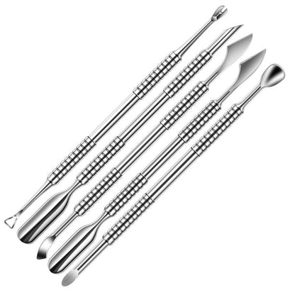 Double-ended Stainless Steel Cuticle Pusher, Nail Manicure Remover, Professional Sticks Nail Art Tools for Cuticle Care