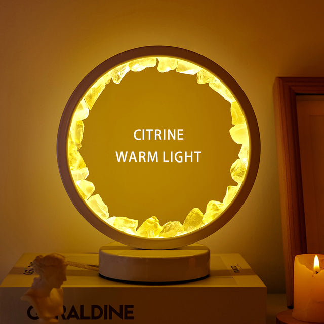 Natural Amethyst Crystal Lamp, 7' LED Gemstone Night Light for Healing Room Decoration, Home Decor