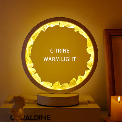 Natural Amethyst Crystal Lamp, 7' LED Gemstone Night Light for Healing Room Decoration, Home Decor