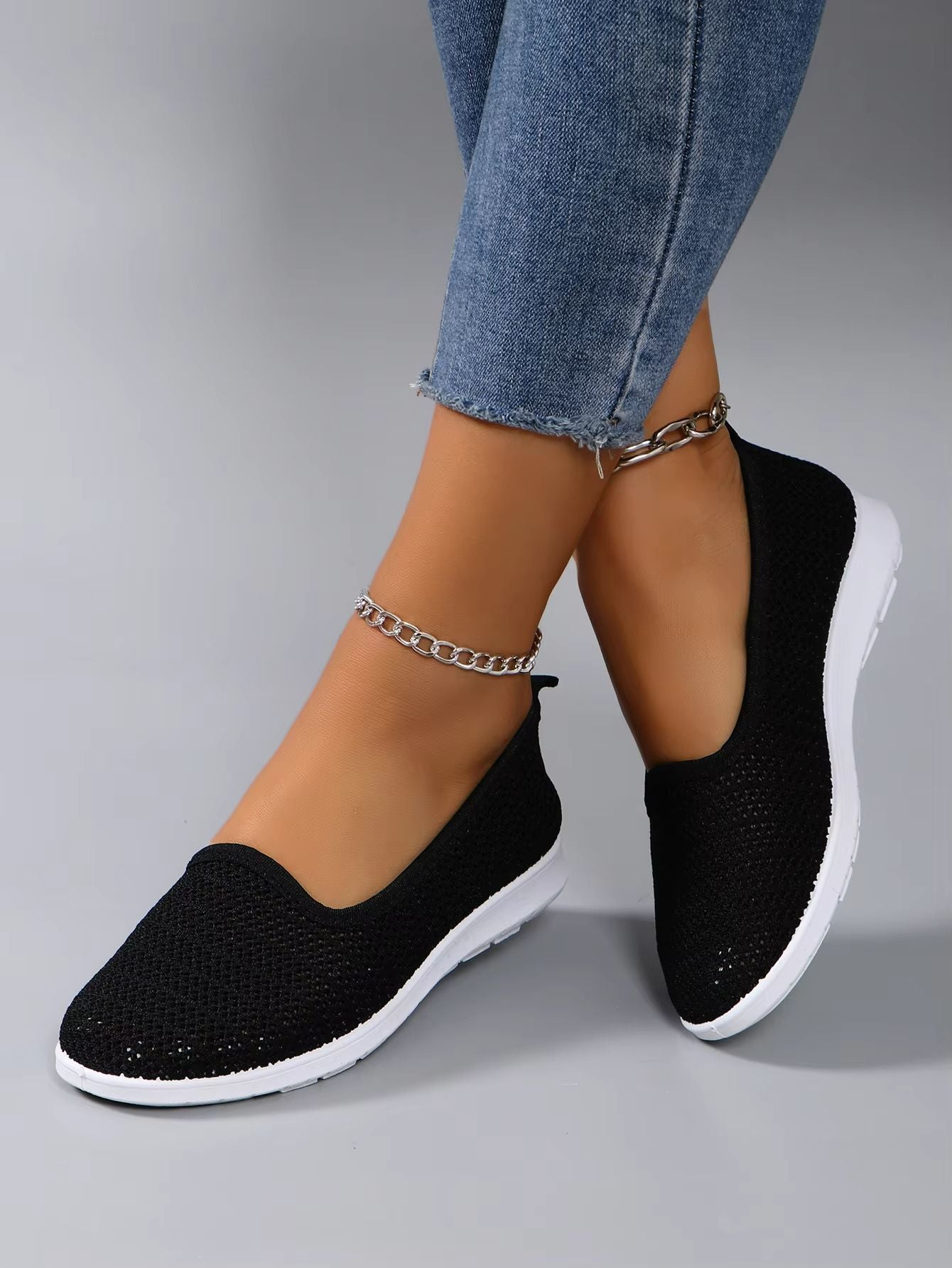 BreezeWalk Womens Breathable Mesh Flats  Lightweight Casual Sneakers For Everyday Comfort 1