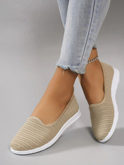 BreezeWalk Womens Breathable Mesh Flats  Lightweight Casual Sneakers For Everyday Comfort 3