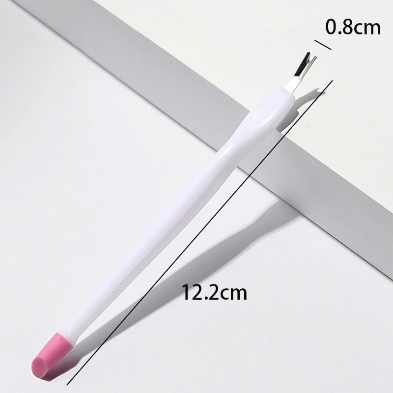 Nail Cuticle Pushers Dual Head Silicone Dead Skin Fork Remover Steel Nail Art Fork Trimmer Manicure 1