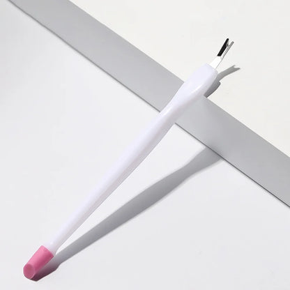 Nail Cuticle Pushers Dual Head Silicone Dead Skin Fork Remover Steel Nail Art Fork Trimmer Manicure 3
