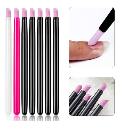Quartz Nail Cuticle Pushers, Manicure Stick Nail Files, Grinding Pen Dead Skin Remover for Natural Nail Care Tools