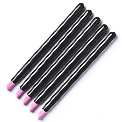 Quartz Nail Cuticle Pushers, Manicure Stick Nail Files, Grinding Pen Dead Skin Remover for Natural Nail Care Tools