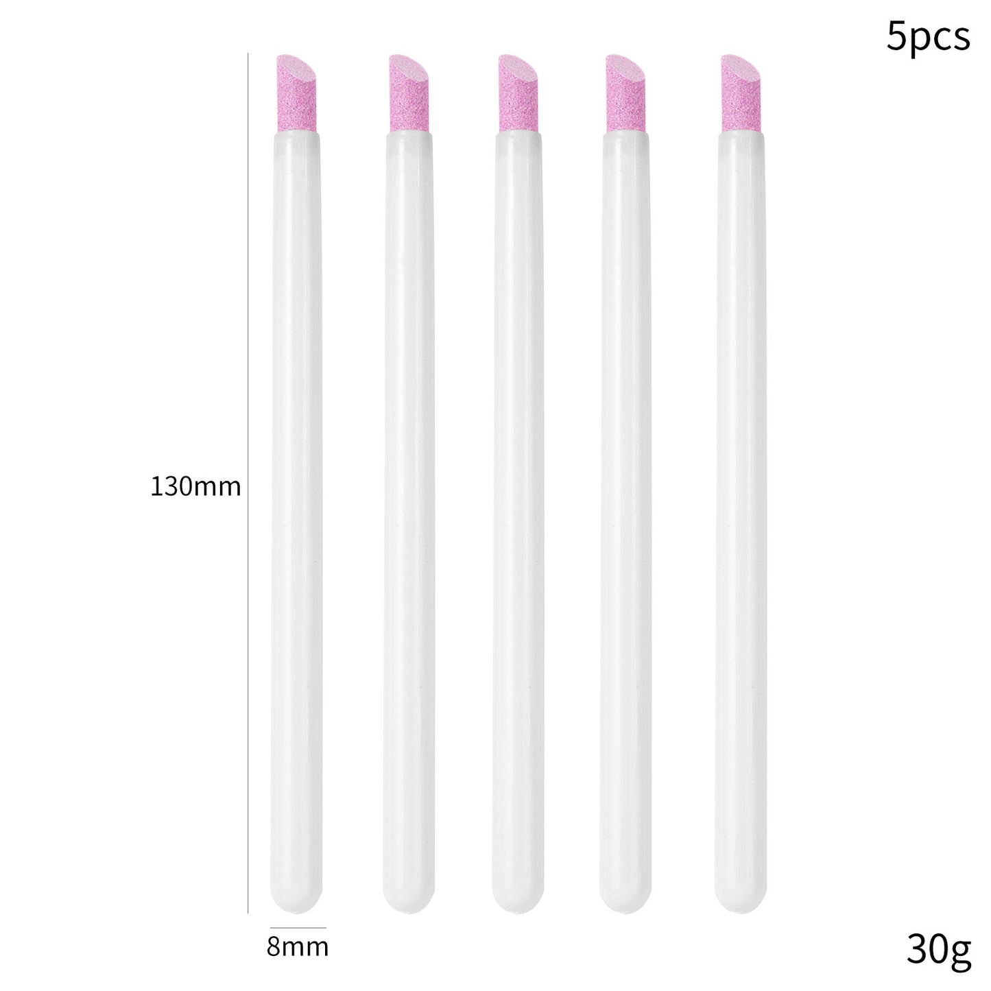 Quartz Nail Cuticle Pushers, Manicure Stick Nail Files, Grinding Pen Dead Skin Remover for Natural Nail Care Tools